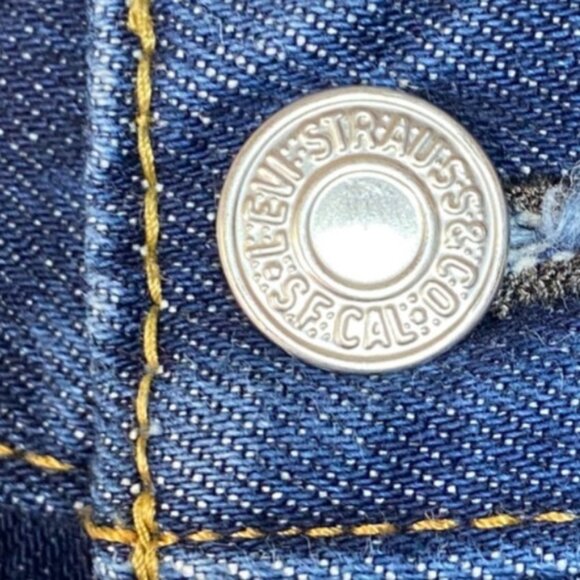 Levi's Vintage 501 Button Fly Original Straight Leg Fit Wide PatchBlue Jeans 36x - Picture 8 of 16